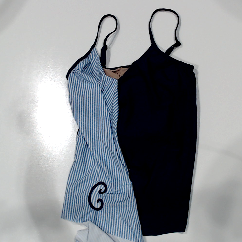 BLOOPER SWIM: Monogrammed Ruched Tankini
