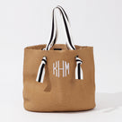 Monogrammed Straw Bag | Tan