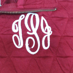 BLOOPER CLOTHING: Monogrammed Quilted Quarter Zip Pullover
