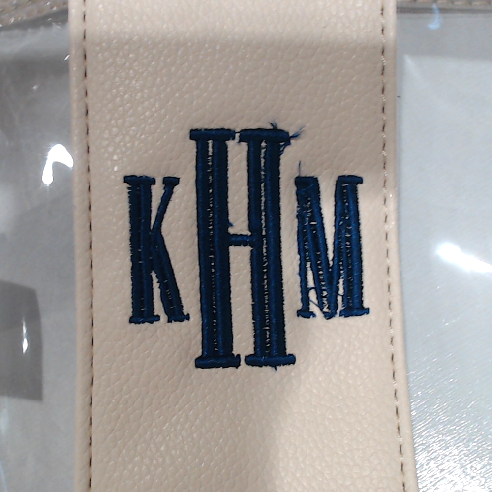 BLOOPER BAG: Monogrammed Clear Stadium Crossbody Bag