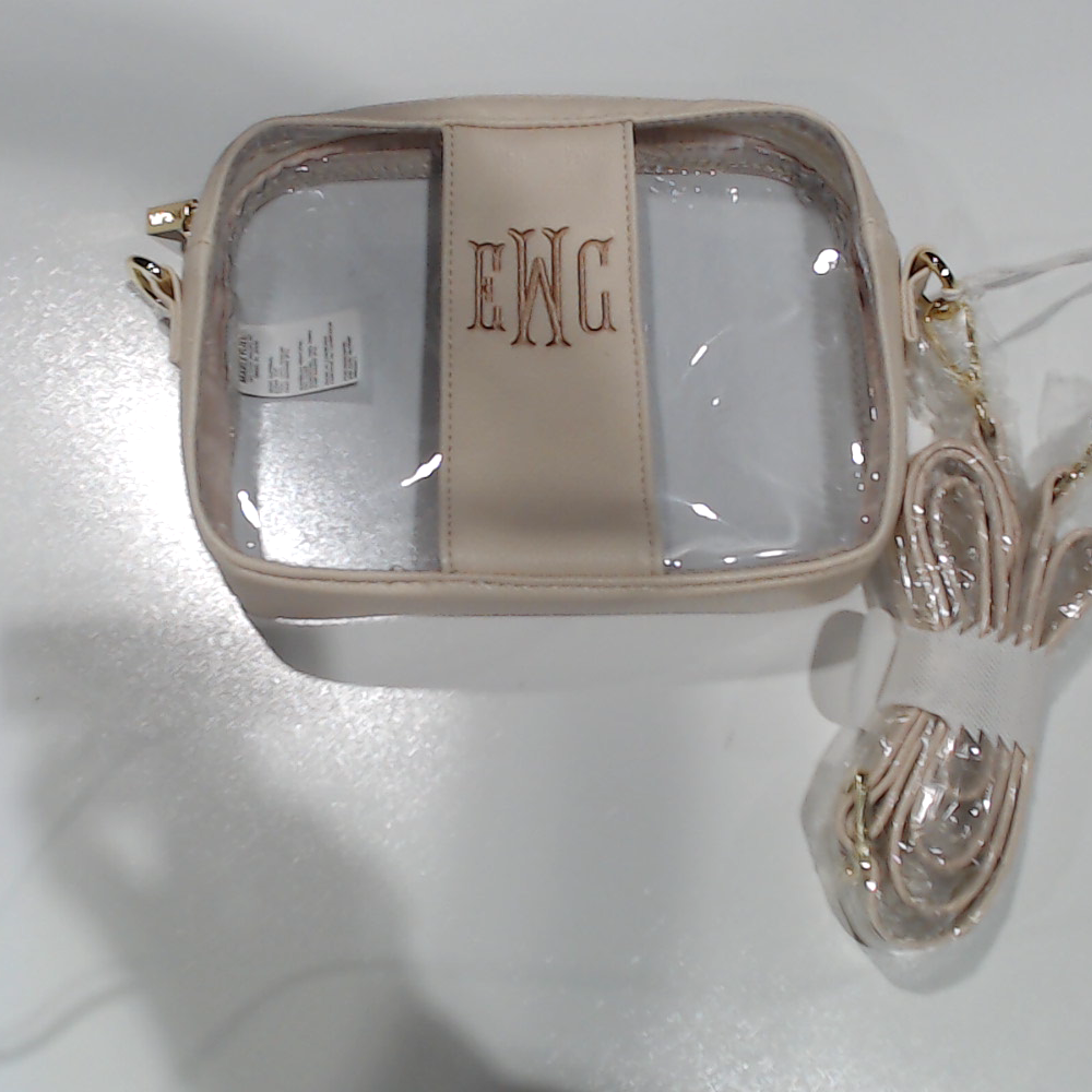 BLOOPER BAG: Monogrammed Clear Stadium Crossbody Bag