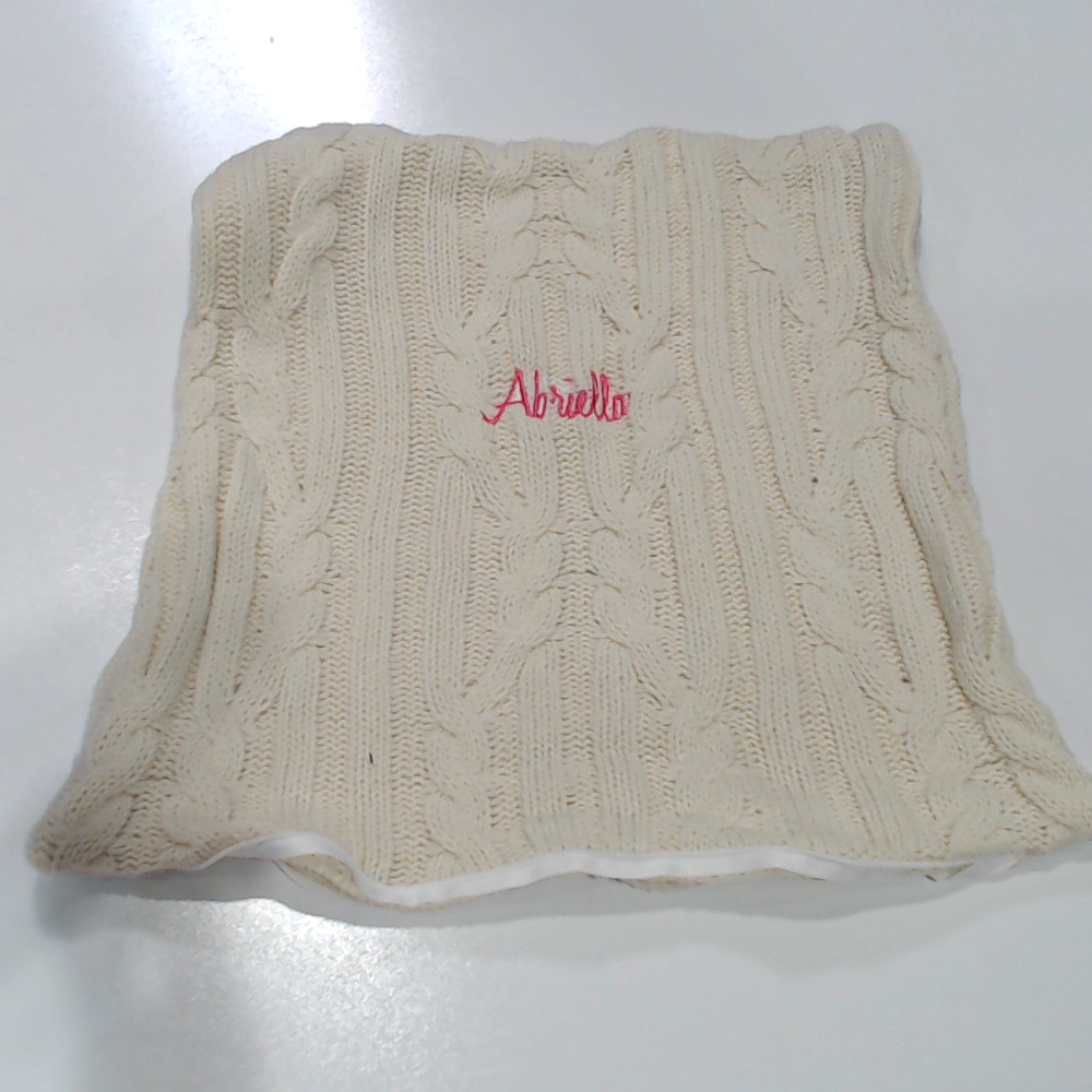 BLOOPER ACCESSORY: Monogrammed Cable Knit Pillow Sham