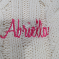 BLOOPER ACCESSORY: Monogrammed Cable Knit Pillow Sham