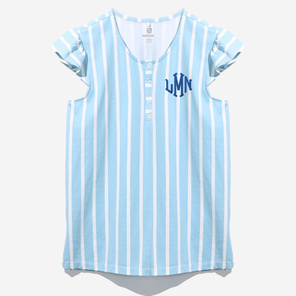 BLOOPER CLOTHING: Monogrammed Ruffle Top