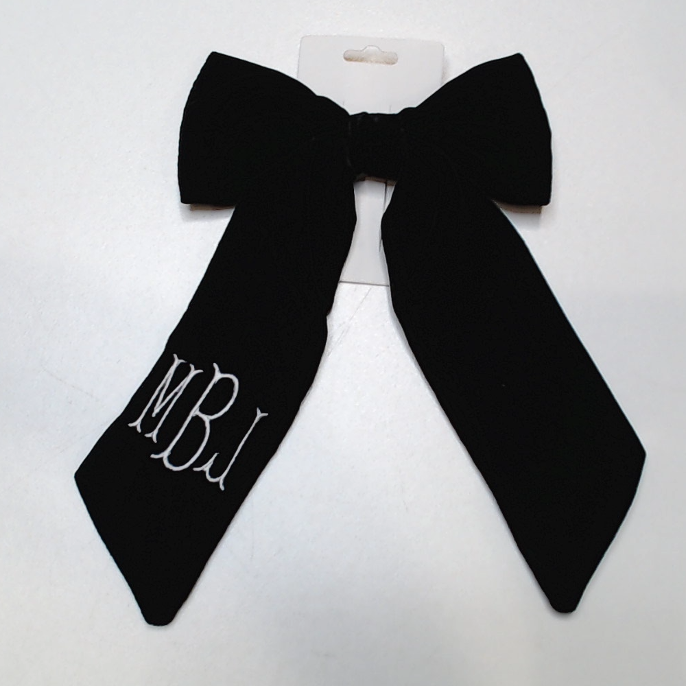 BLOOPER ACCESSORY: Monogrammed Velvet Bow