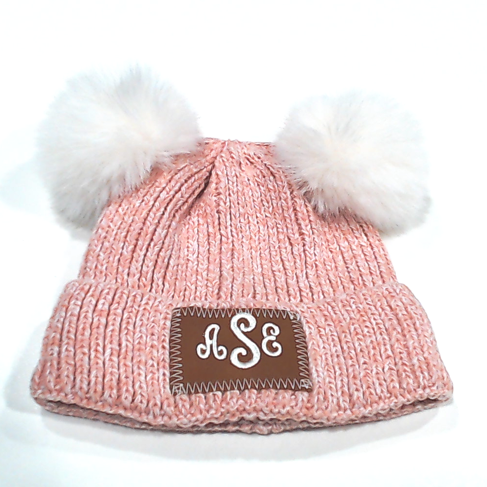 BLOOPER KIDS: Monogrammed Kids Pom Pom Beanie