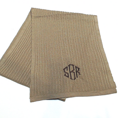 BLOOPER ACCESSORY: Monogrammed Cable Knit Scarf