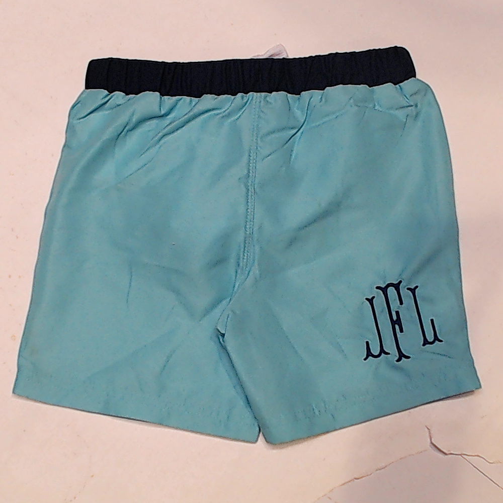 BLOOPER KIDS: Monogrammed Boys Swim Trunks