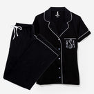 Monogrammed Classic Sleep Set | Solid Black