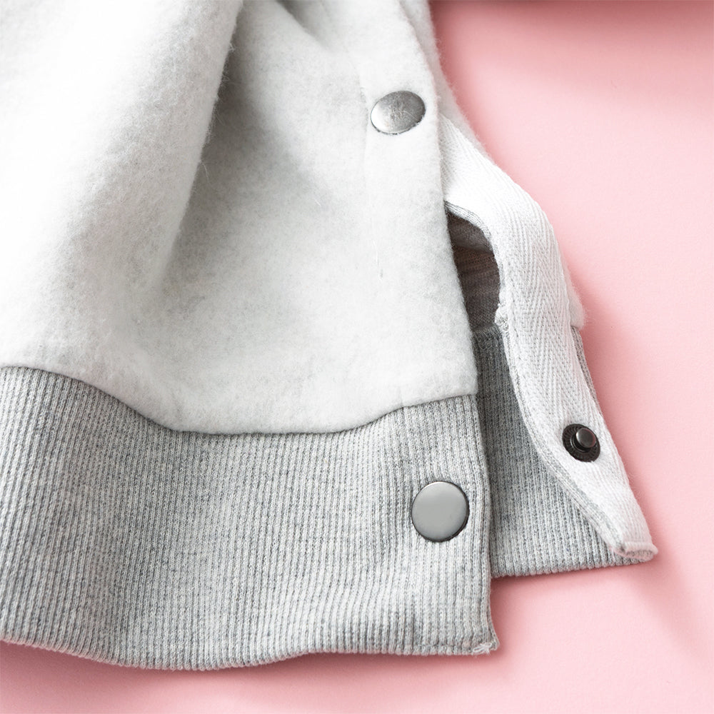 fleece sweatshirt detail shot
