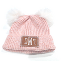 BLOOPER KIDS: Monogrammed Kids Pom Pom Beanie