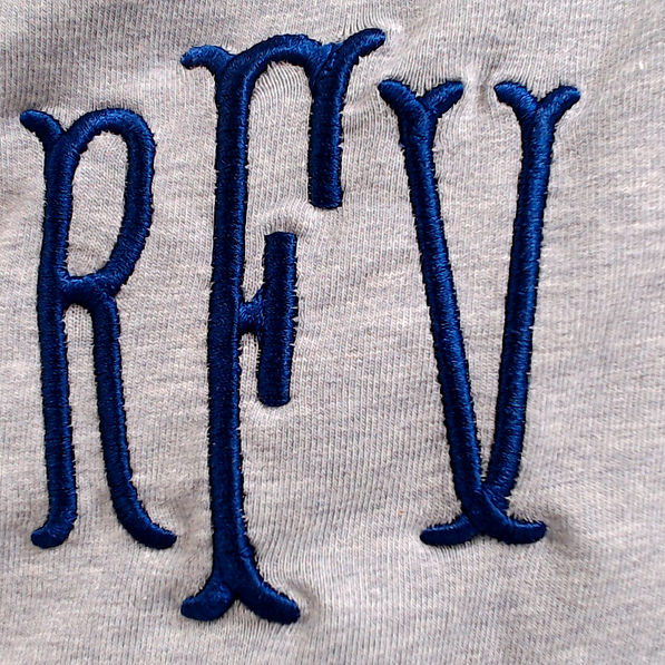 BLOOPER CLOTHING: Monogrammed Striped Sleeve Shirt