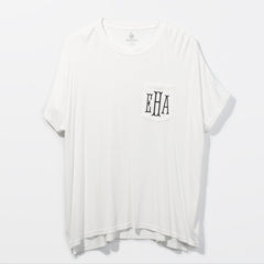 Monogrammed Jersey T-Shirt in White