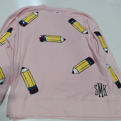 BLOOPER CLOTHING: Monogrammed Sequin Teacher Sweatshirt