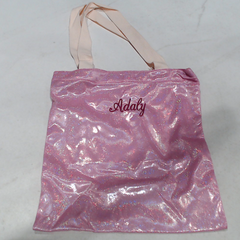 BLOOPER BAG: Monogrammed Shimmer Tote Bag