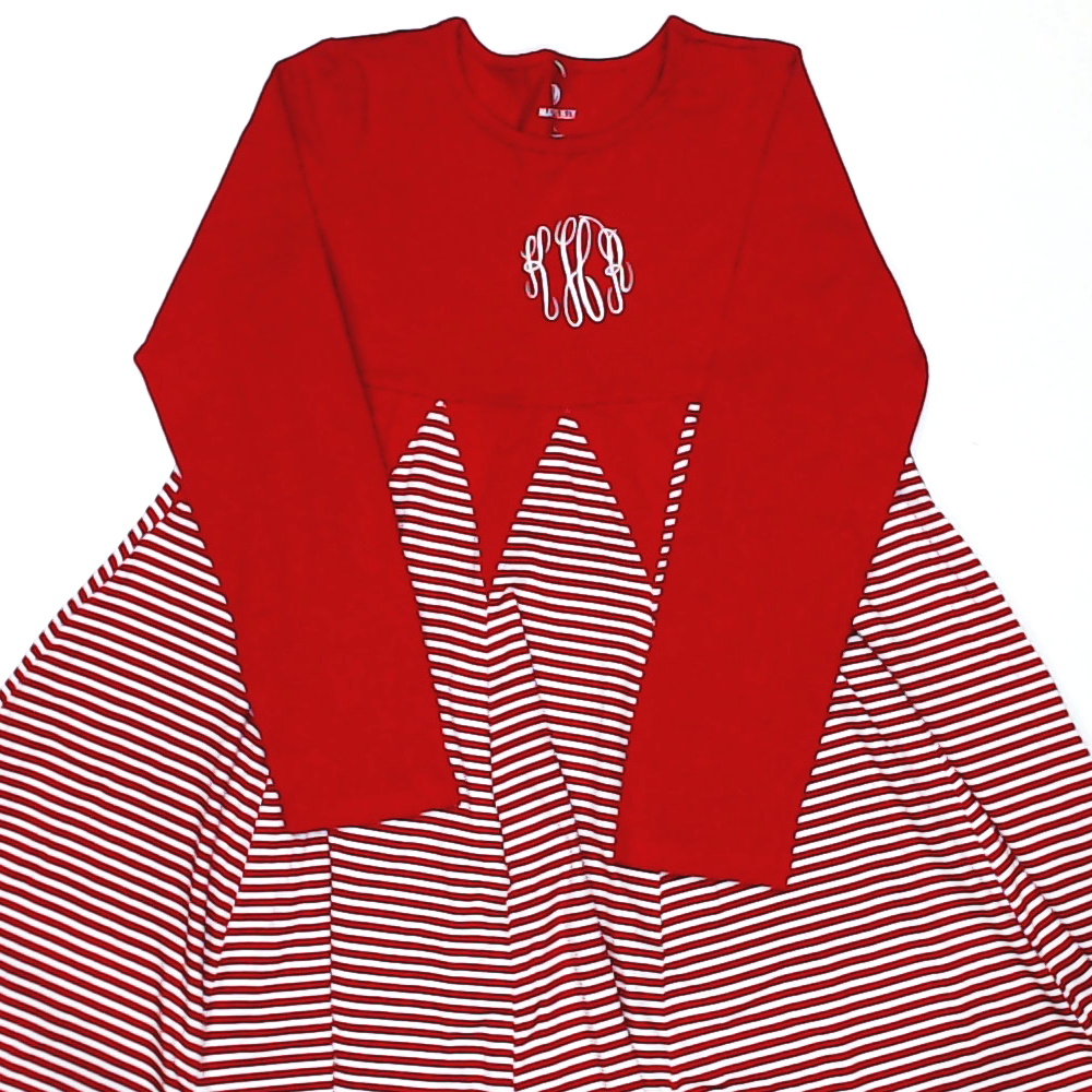 BLOOPER KIDS: Monogrammed Kids Twirl Dress