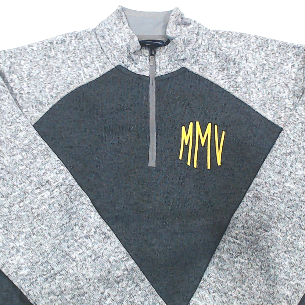 BLOOPER CLOTHING: Monogrammed Colorblock Quarter Zip Pullover