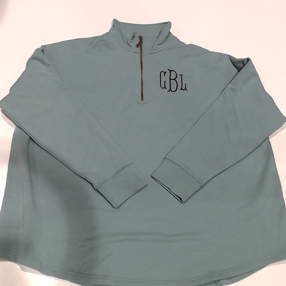 BLOOPER CLOTHING: Monogrammed Quarter Zip Sweatshirt