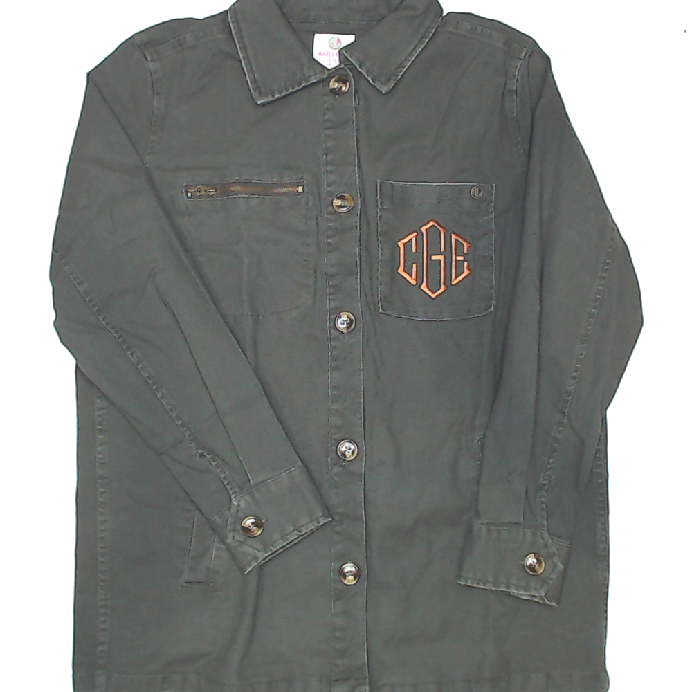 BLOOPER CLOTHING: Monogrammed Shirt Jacket
