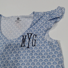 BLOOPER CLOTHING: Monogrammed Ruffle Pajama Top