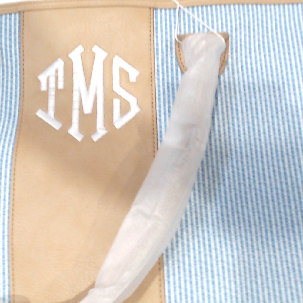 BLOOPER BAG: Monogrammed Seersucker Weekender - Promotional