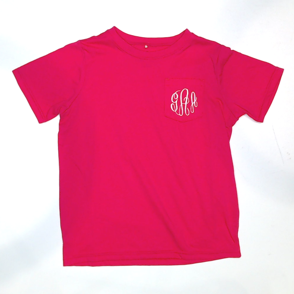 BLOOPER KIDS: Monogrammed Kids Short Sleeve Shirt