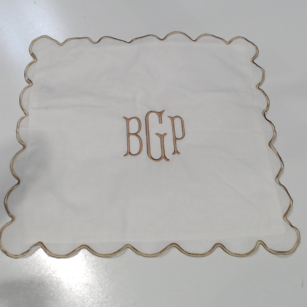 BLOOPER ACCESSORY: Monogrammed Scalloped Pillow Sham