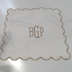 BLOOPER ACCESSORY: Monogrammed Scalloped Pillow Sham