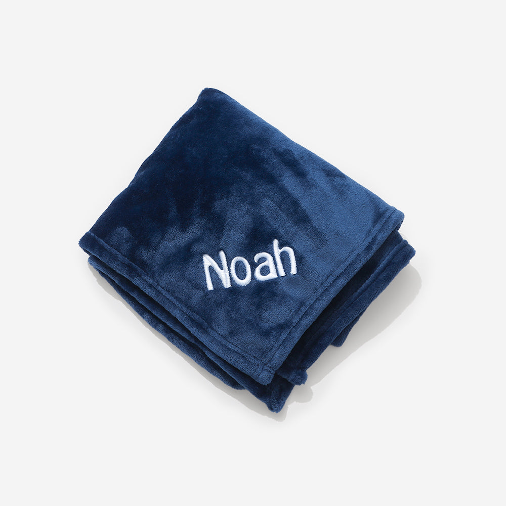 Monogrammed Baby Blanket in Navy