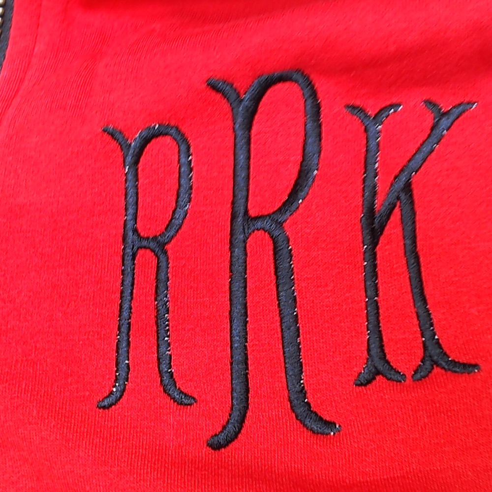 BLOOPER CLOTHING: Monogrammed Quarter Zip Sweatshirt