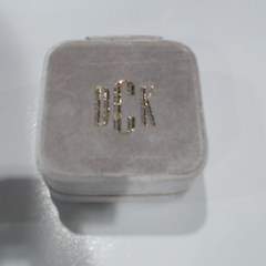 BLOOPER ACCESSORY: Monogrammed Velvet Travel Jewelry Case