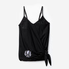 Monogrammed Ruched Tankini | Black