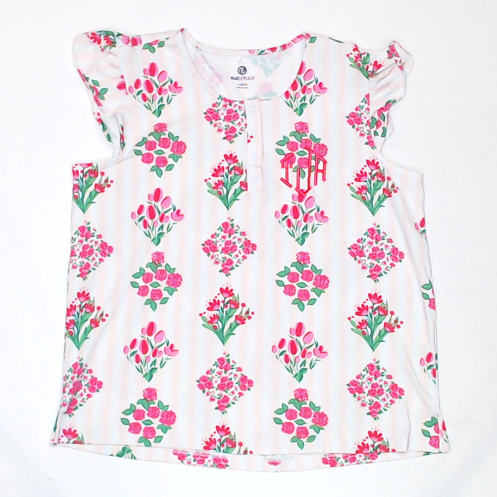 BLOOPER CLOTHING: Monogrammed Ruffle Top