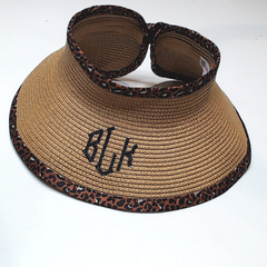 BLOOPER ACCESSORY: Monogrammed Packable Straw Visor