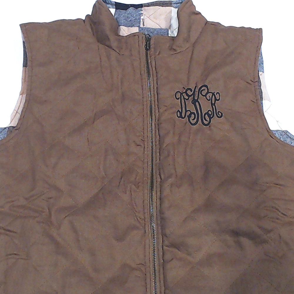 BLOOPER CLOTHING: Monogrammed Reversible Vest