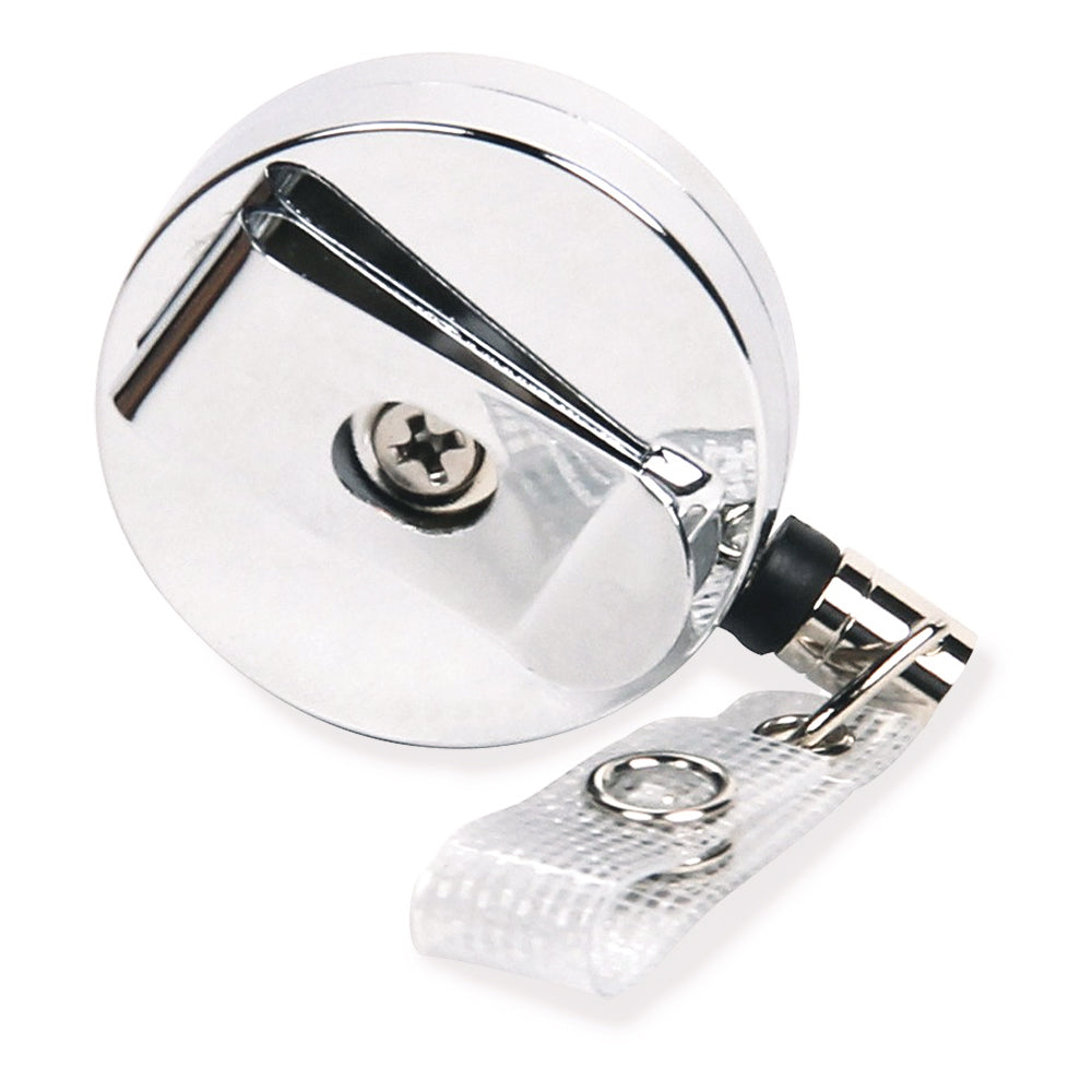 back of personalized badge reel