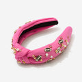 Football Headband in Hot Pink