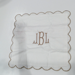 BLOOPER ACCESSORY: Monogrammed Scalloped Pillow Sham
