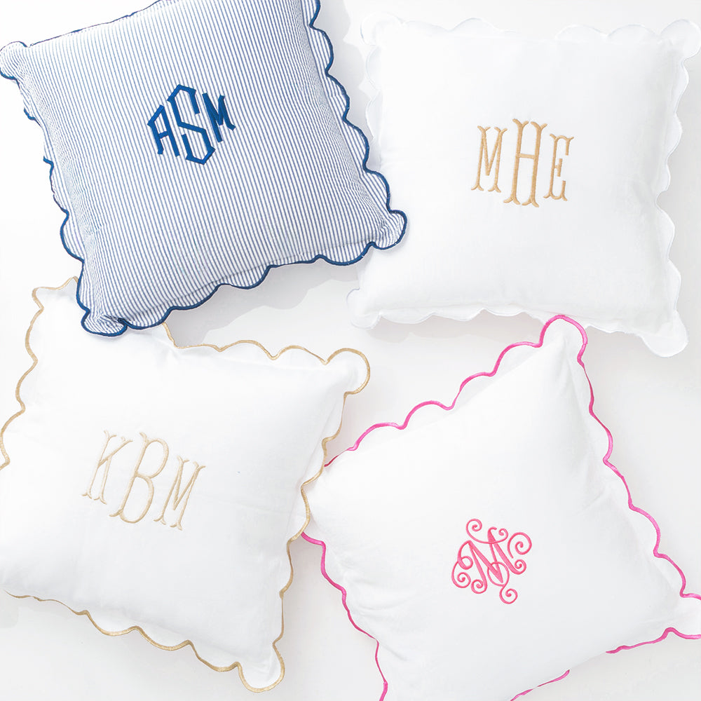 scalloped pillow sham group shot