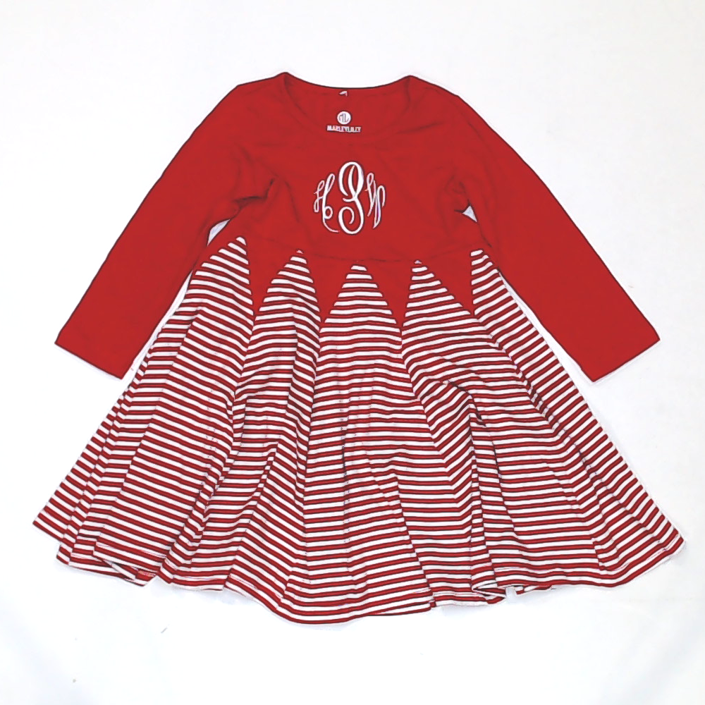 BLOOPER KIDS: Monogrammed Kids Twirl Dress