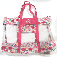 BLOOPER BAG: Monogrammed Clear Beach Tote