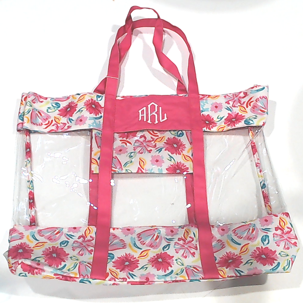 BLOOPER BAG: Monogrammed Clear Beach Tote