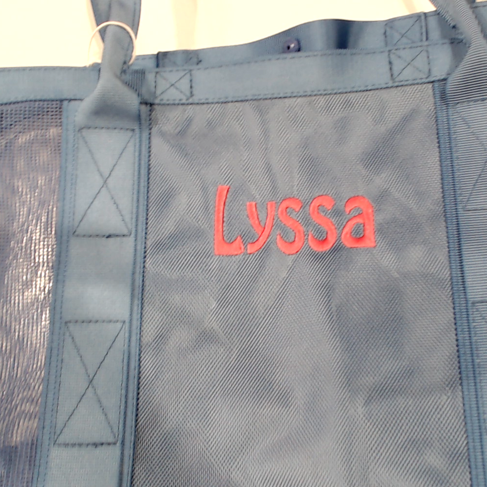 BLOOPER BAG: Monogrammed Structured Mesh Tote