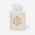 Personalized Tissue Box Cover | Ivory