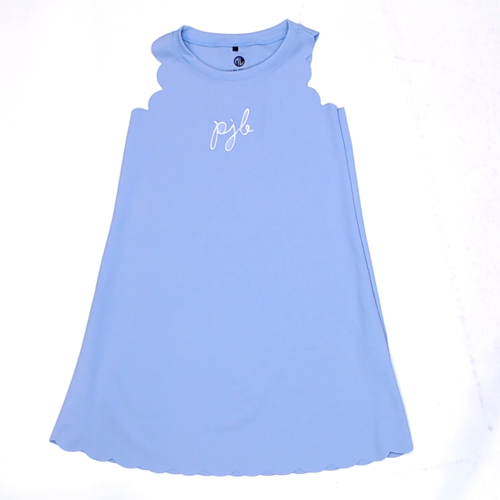 BLOOPER KIDS: Monogrammed Girls Scallop Dress