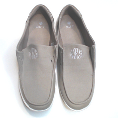BLOOPER SHOES: Monogrammed Slip On Shoes
