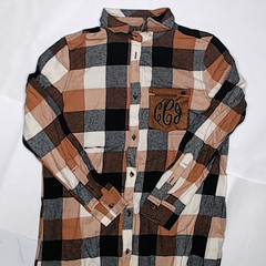 BLOOPER CLOTHING: Monogrammed Plaid Layering Tunic