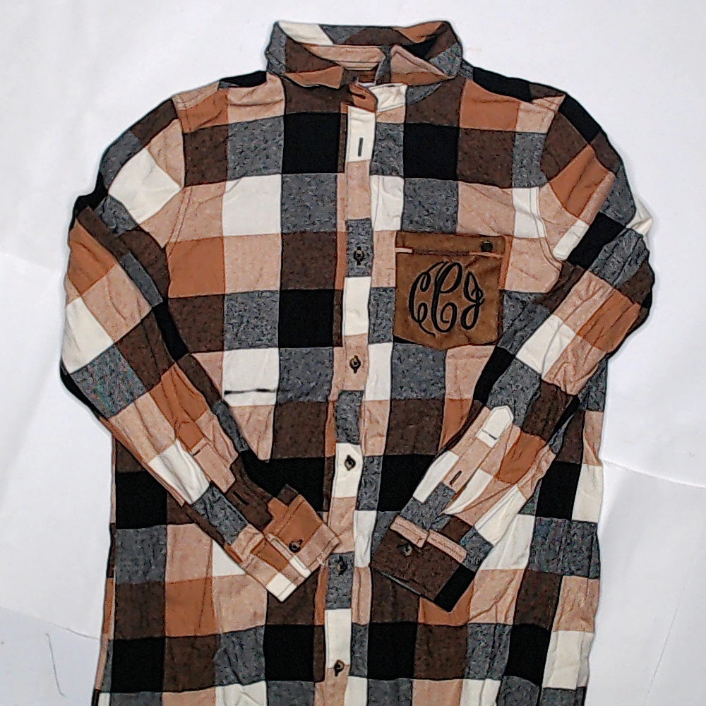 BLOOPER CLOTHING: Monogrammed Plaid Layering Tunic