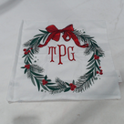 BLOOPER ACCESSORY: Monogrammed Christmas Pillow Sham