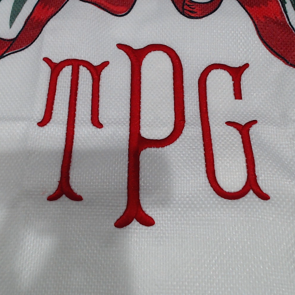 BLOOPER ACCESSORY: Monogrammed Christmas Pillow Sham